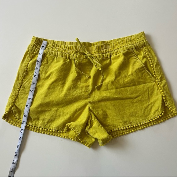 Loft Yellow Summer Drawstring Shorts with Hem Detail - small - Picture 6 of 12